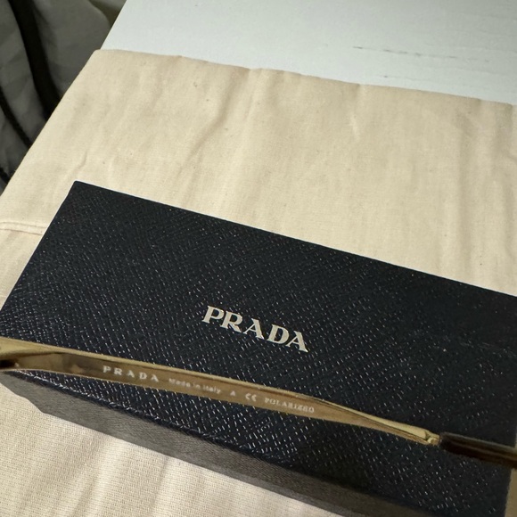 Prada Mirrored Cat Eye Sunglasses Gold - Picture 10 of 11